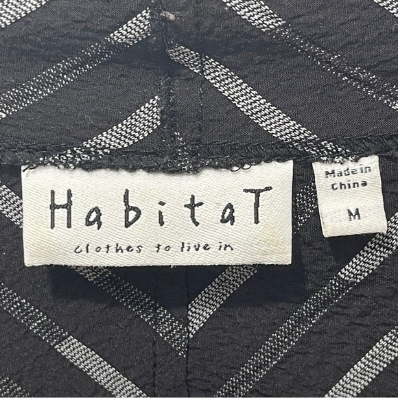 Habitat Crepe Open Shark Bite Long Blazer Cardigan Size Medium Artsy - Picture 6 of 6